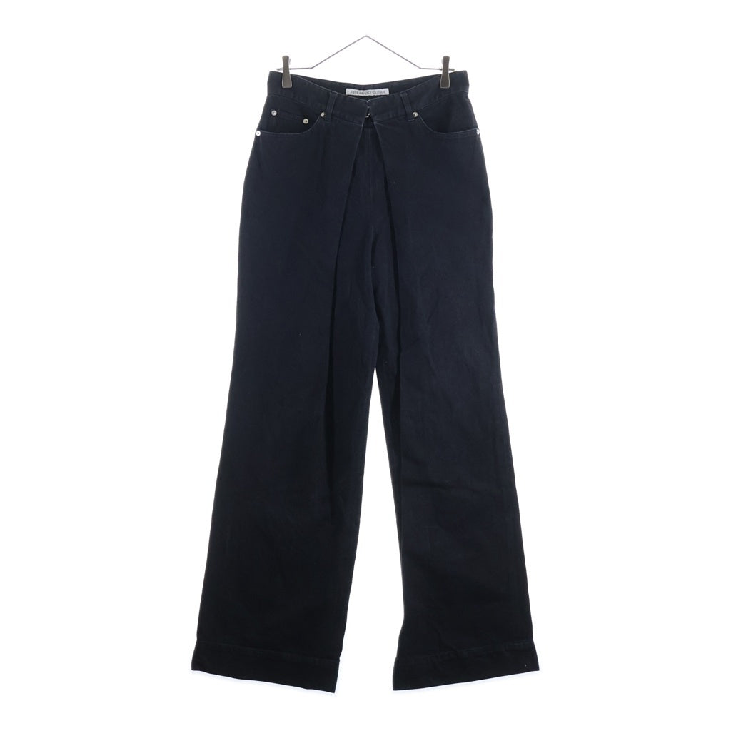 JOHN LAWRENCE SULLIVAN(ジョンローレンスサリバン) RIGID DENIM WIDE PANTS リジット コットン デニムワイドパンツ ブラック JLS-02-16