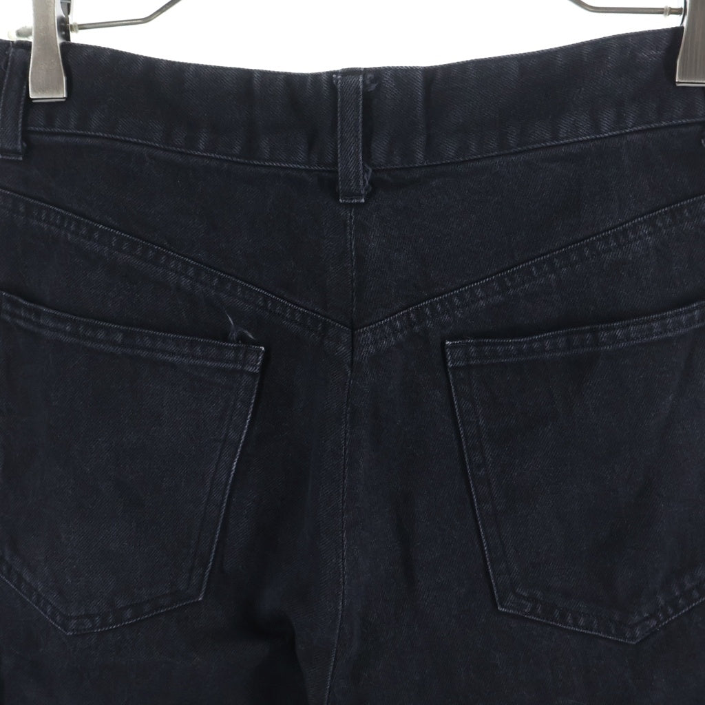 JOHN LAWRENCE SULLIVAN(ジョンローレンスサリバン) RIGID DENIM WIDE PANTS リジット コットン デニムワイドパンツ ブラック JLS-02-16
