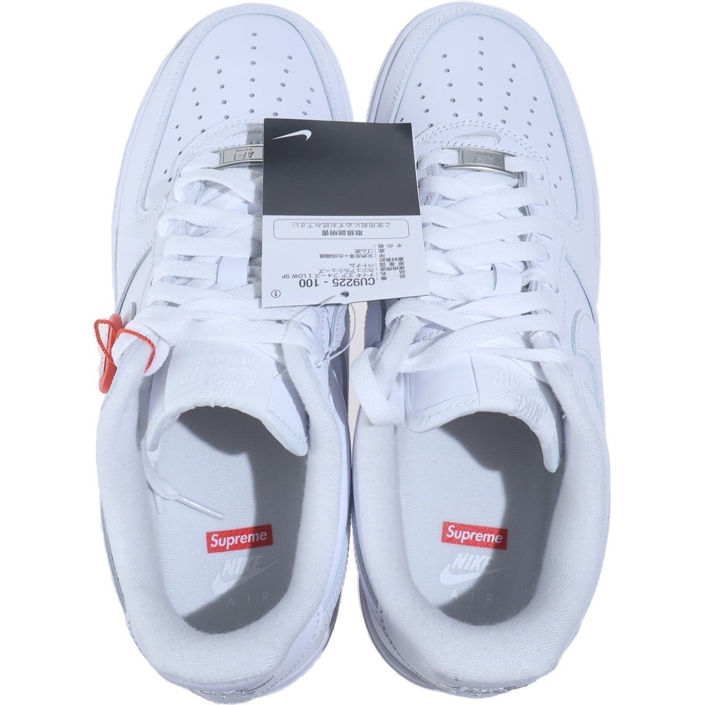 NIKE(ナイキ) ×Supreme Air Force 1 Low White シュプリーム × ナイキ エアフォース1 ロー ホワイトローカットスニーカー ホワイト/レッド US9/27cm CU9225-100