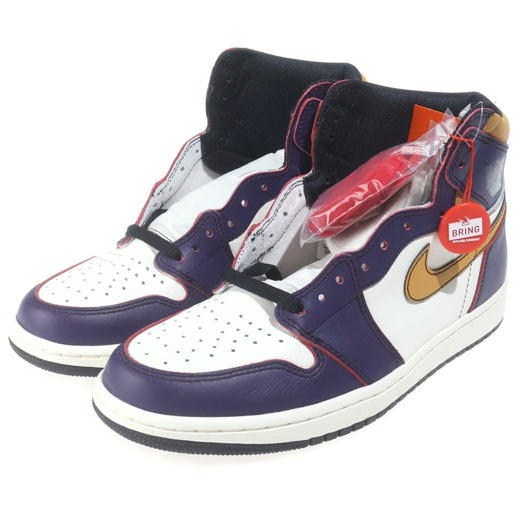 NIKE SB(ナイキエスビー) AIR JORDAN 1 HIGH OG DEFIANT LA TO CHICAGO エアジョーダン1 エルエートゥーシカゴ ハイカットスニーカー ホワイト/パープル US9/27cm CD6578-507