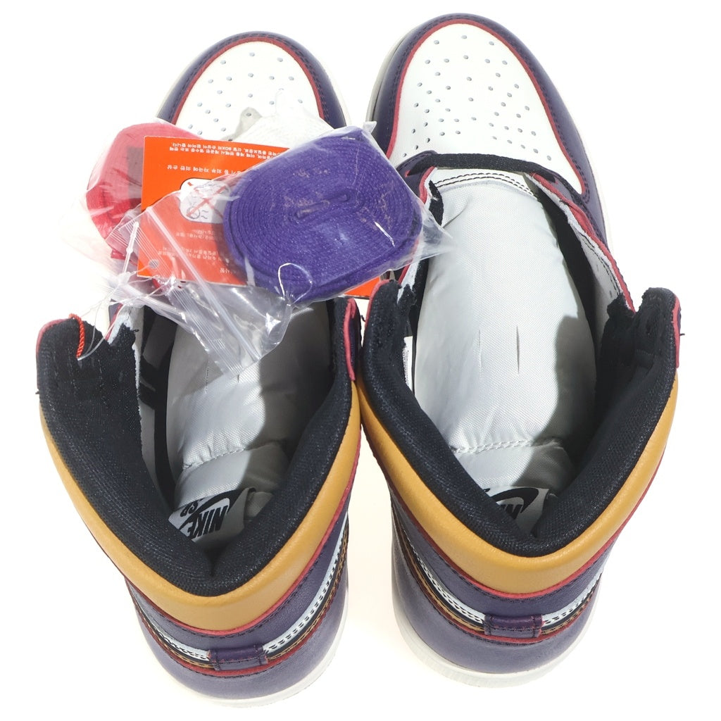 NIKE SB(ナイキエスビー) AIR JORDAN 1 HIGH OG DEFIANT LA TO CHICAGO エアジョーダン1 エルエートゥーシカゴ ハイカットスニーカー ホワイト/パープル US9/27cm CD6578-507