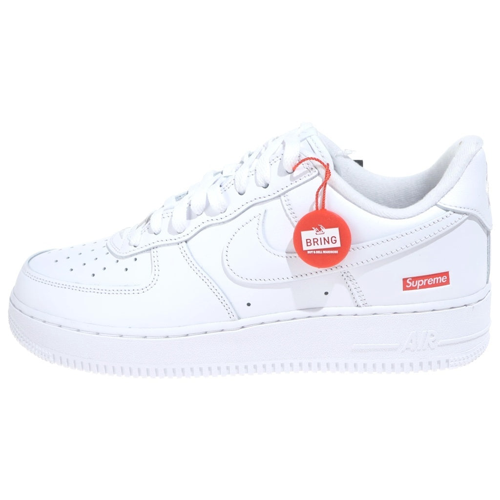 NIKE(ナイキ) ×Supreme Air Force 1 Low White シュプリーム × ナイキ エアフォース1 ロー ホワイトローカットスニーカー ホワイト/レッド US9/27cm CU9225-100