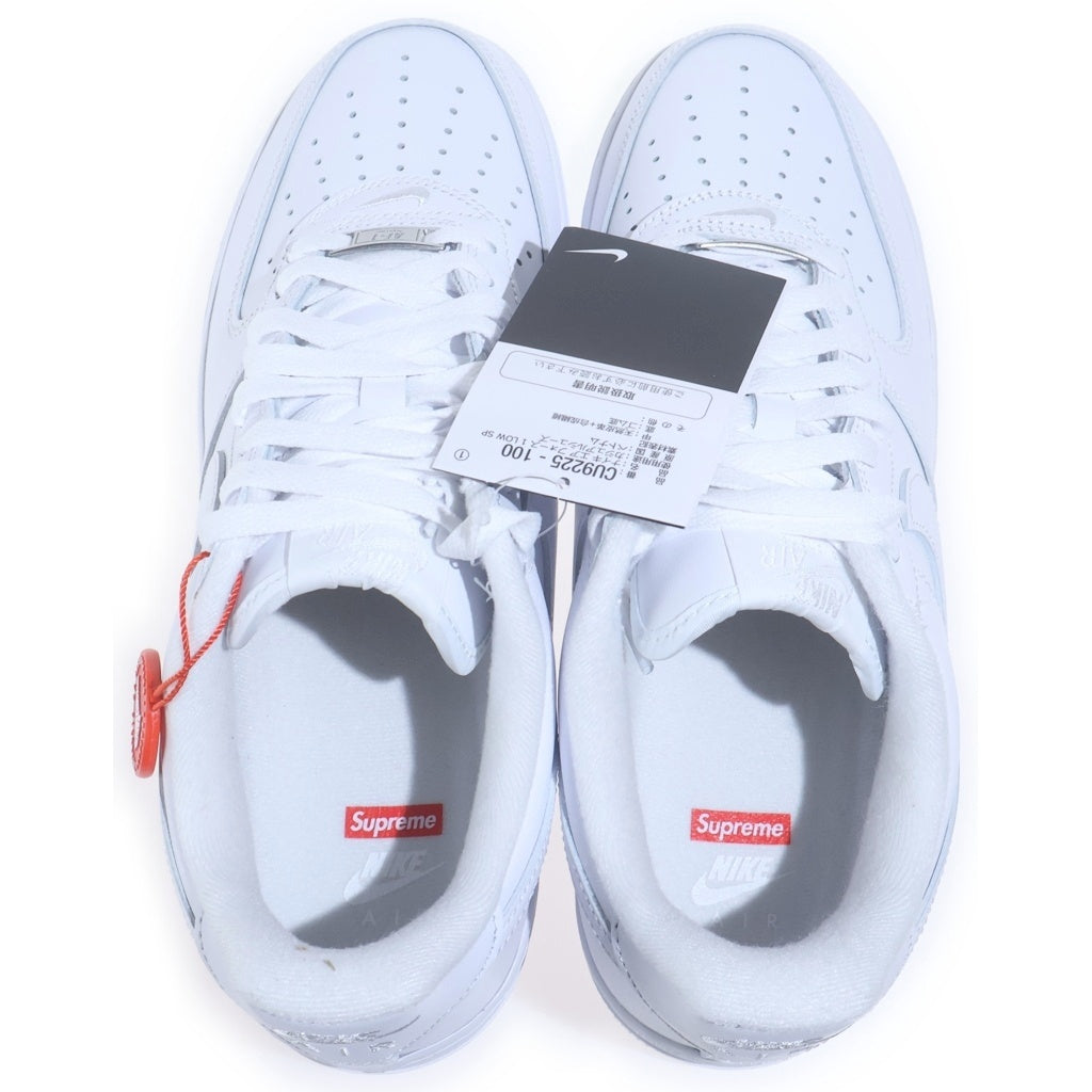NIKE(ナイキ) ×Supreme Air Force 1 Low White シュプリーム × ナイキ エアフォース1 ロー ホワイトローカットスニーカー ホワイト/レッド US9/27cm CU9225-100
