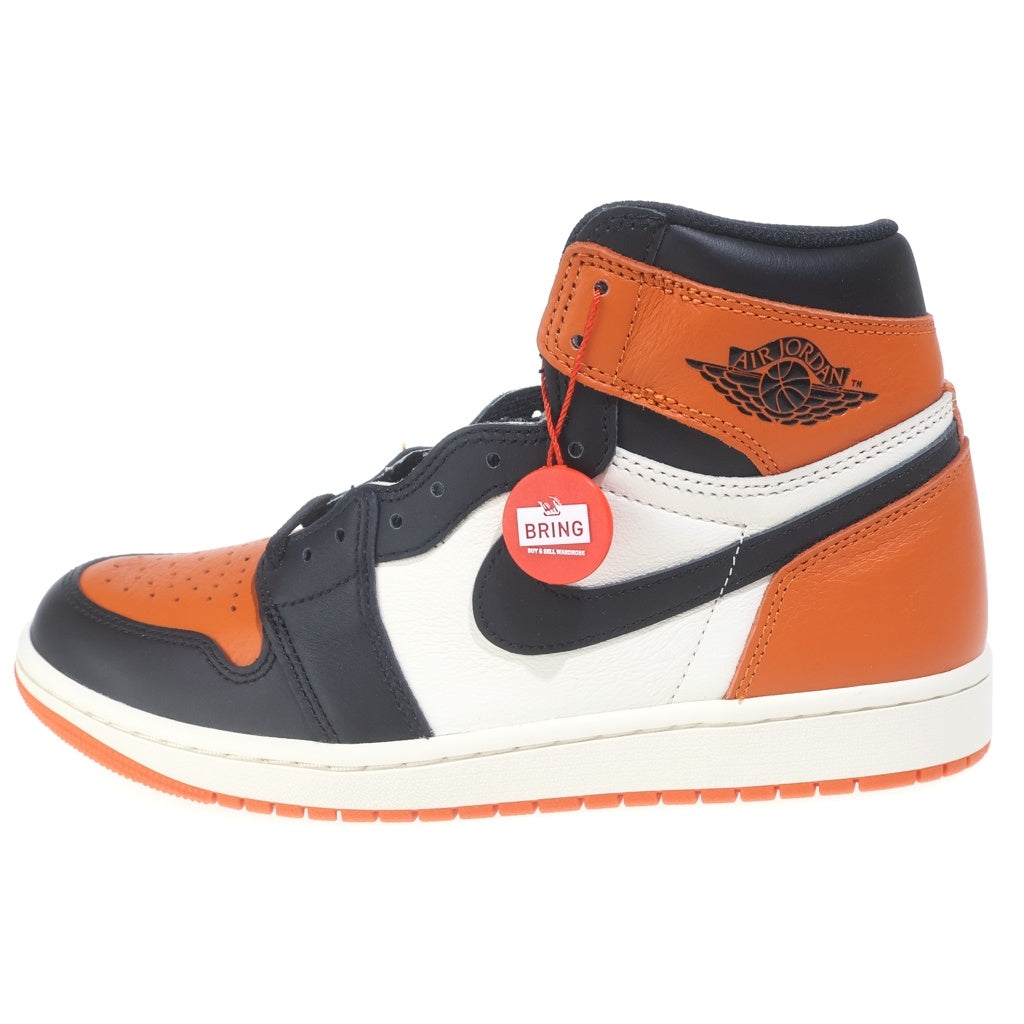 NIKE(ナイキ) AIR JORDAN RETRO HIGH OG エアジョーダン 1 レトロ オージー ハイカットスニーカー オレンジ/ブラック/ホワイト US9/27cm DZ5485-008