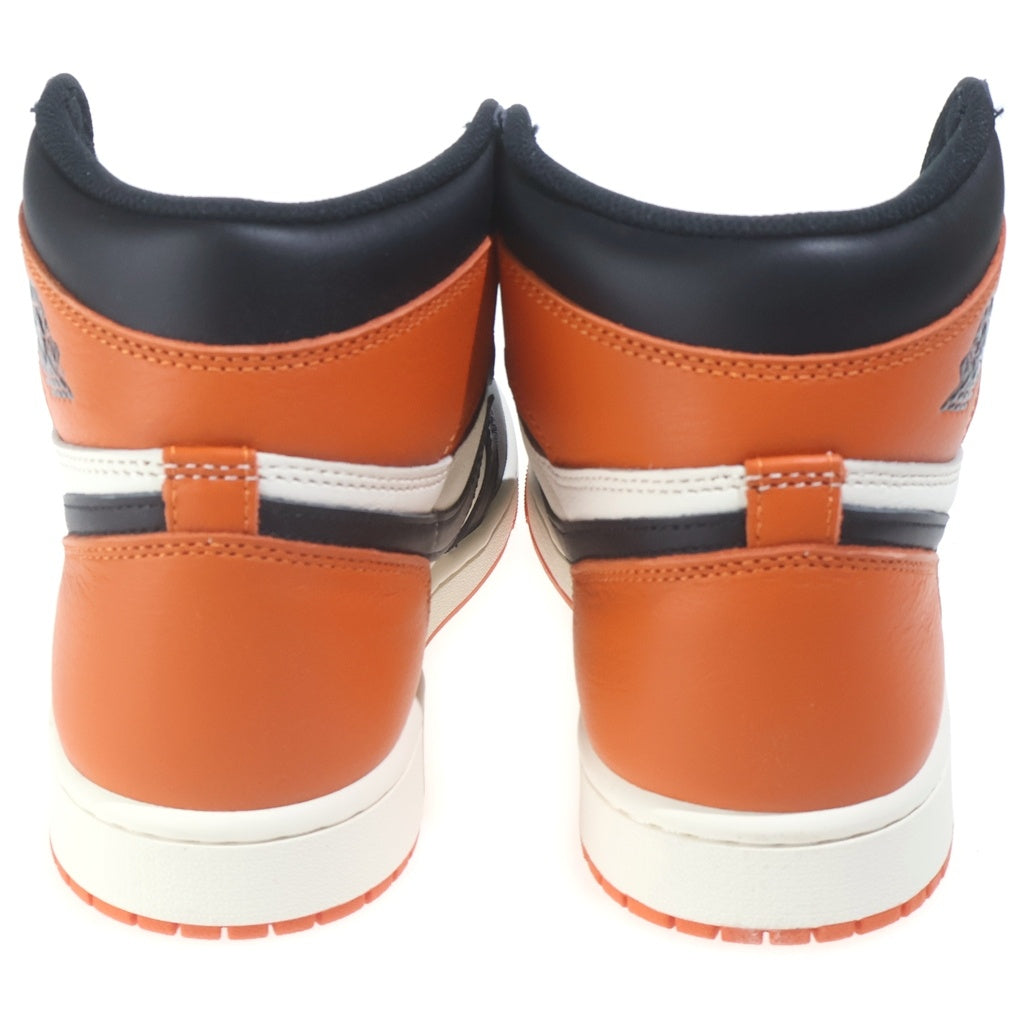 NIKE(ナイキ) AIR JORDAN RETRO HIGH OG エアジョーダン 1 レトロ オージー ハイカットスニーカー オレンジ/ブラック/ホワイト US9/27cm DZ5485-008
