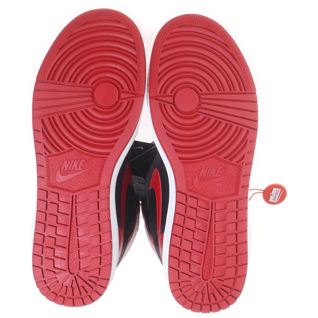 NIKE(ナイキ) AIR JORDAN HIGH BRED エアジョーダン 1 85 ブレッド ハイカットスニーカー ブラック/レッド US9/27cm HV6674-067
