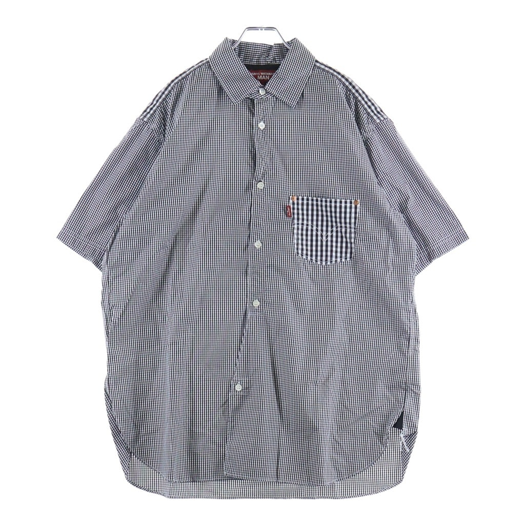 COMME des GARCONS JUNYA WATANABE MAN(コムデギャルソンジュンヤワタナベマン) × Levi's 綿チェック 半袖シャツ ホワイト/ブラック WM-B906-100-1-4