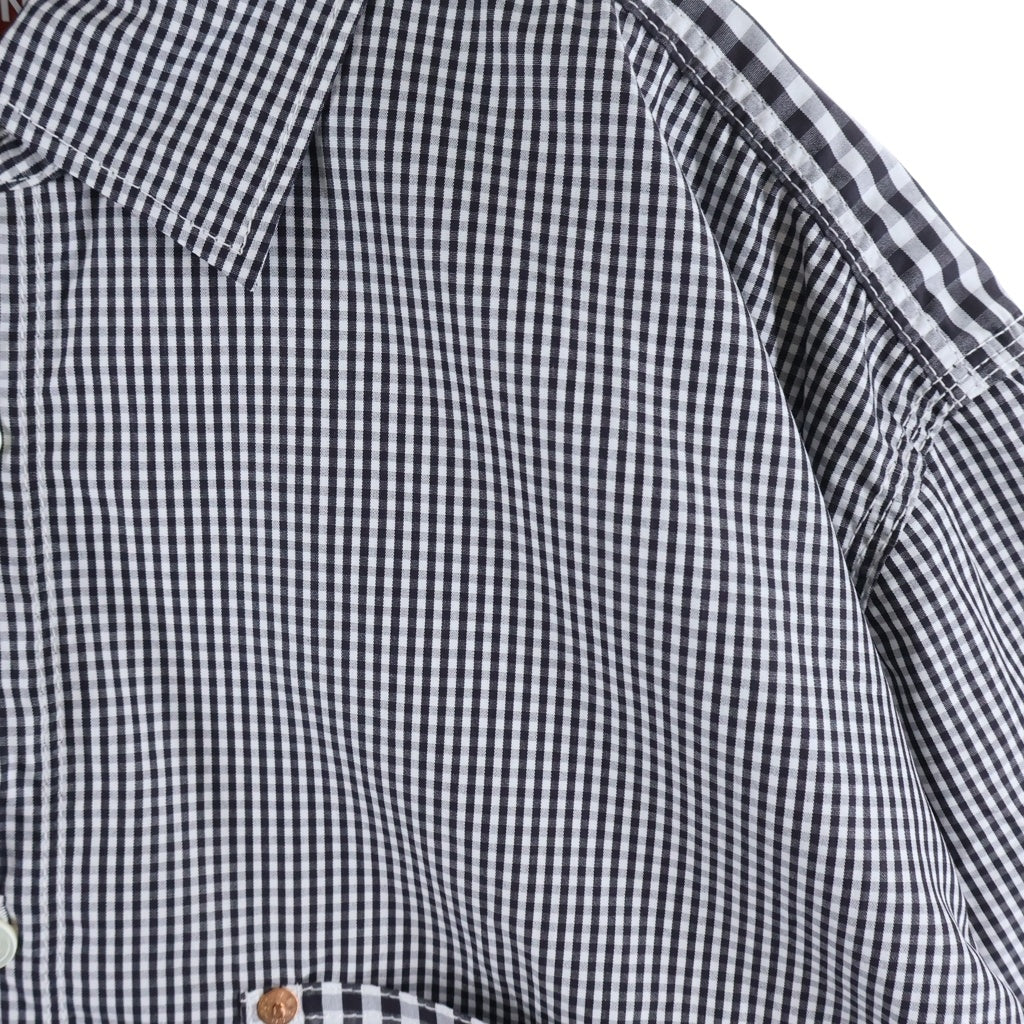 COMME des GARCONS JUNYA WATANABE MAN(コムデギャルソンジュンヤワタナベマン) × Levi's 綿チェック 半袖シャツ ホワイト/ブラック WM-B906-100-1-4