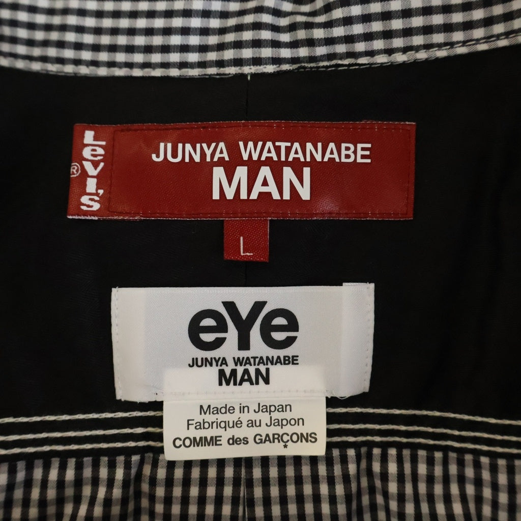 COMME des GARCONS JUNYA WATANABE MAN(コムデギャルソンジュンヤワタナベマン) × Levi's 綿チェック 半袖シャツ ホワイト/ブラック WM-B906-100-1-4