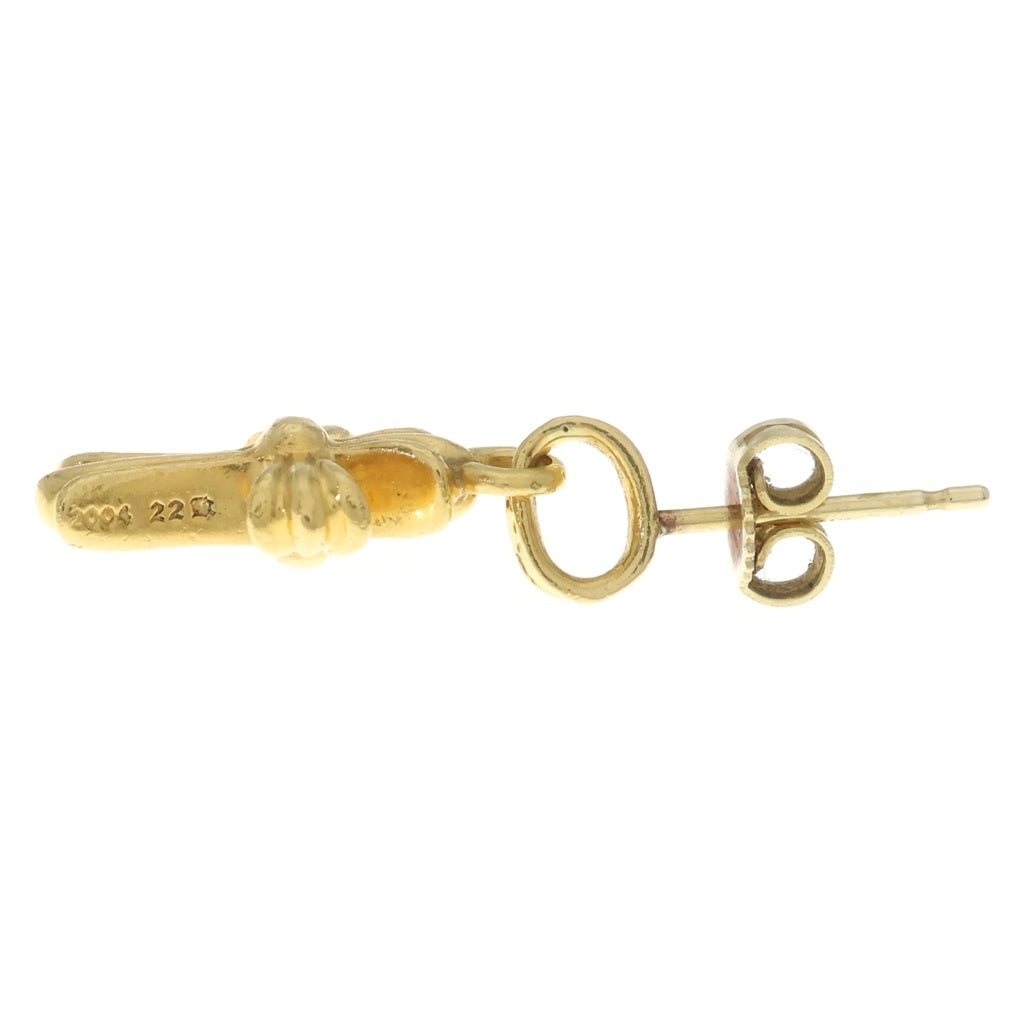 CHROME HEARTS(クロムハーツ) 22K BBY F PPRCHN 22Kベイビーファットドロップ ゴールドピアス -