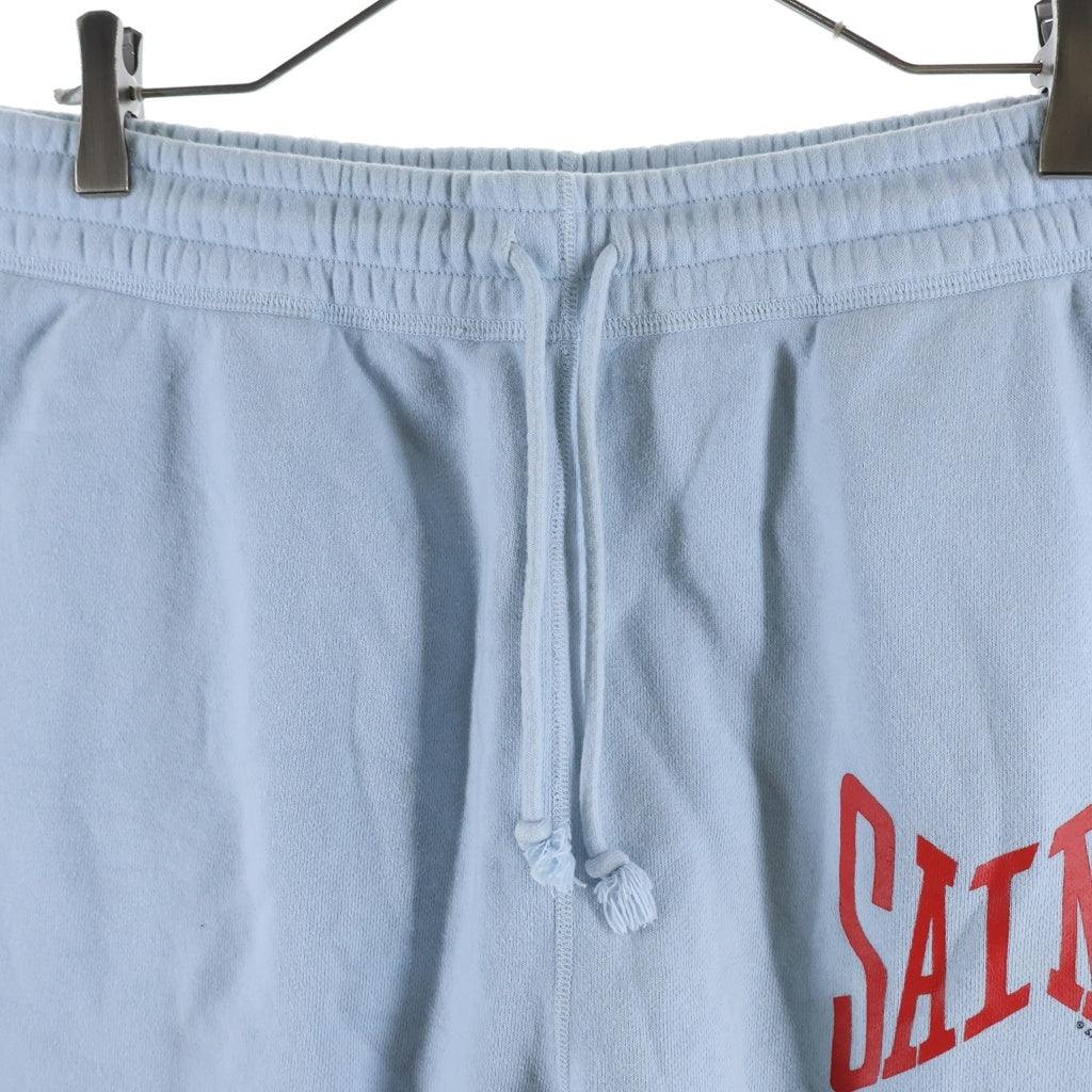 SAINT MICHAEL(セントマイケル) 22SS SWEAT SHORTS LOGO スウェット ハーフパンツ ブルー SM-S22-0000-049
