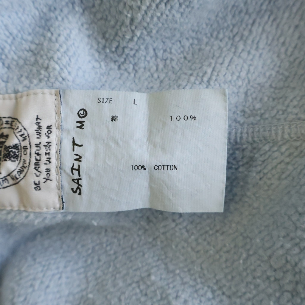 SAINT MICHAEL(セントマイケル) 22SS SWEAT SHORTS LOGO スウェット ハーフパンツ ブルー SM-S22-0000-049