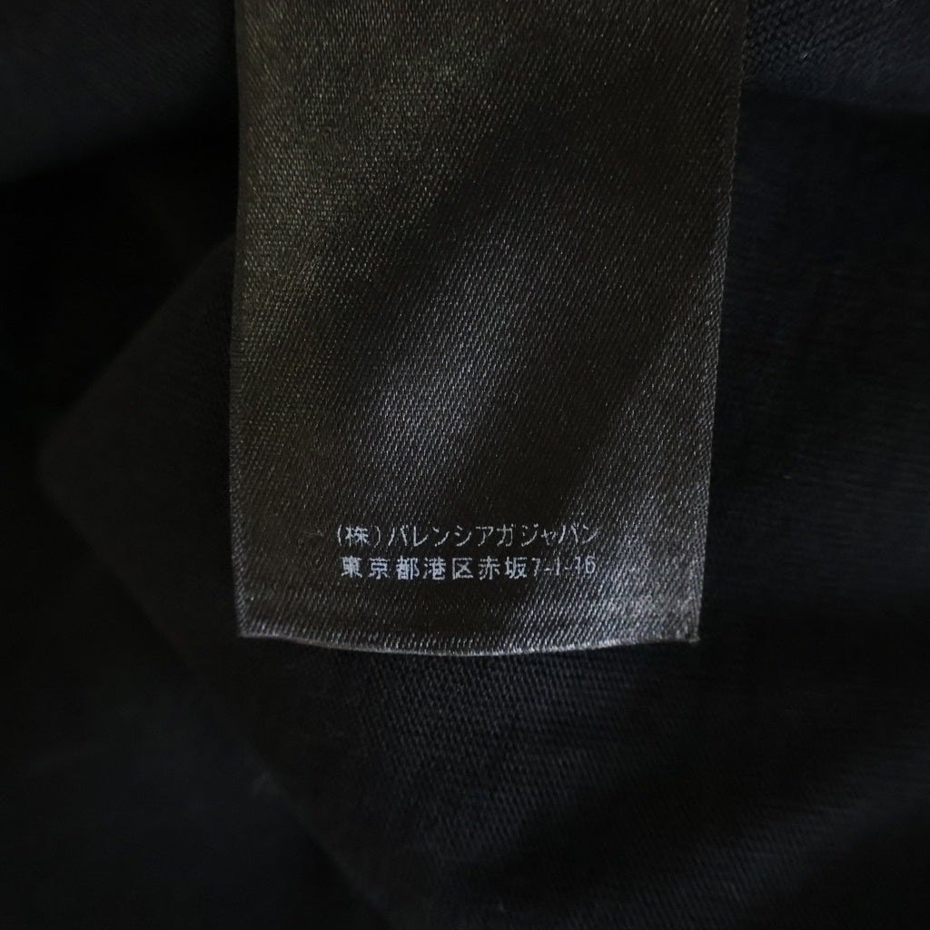 BALENCIAGA(バレンシアガ) Caps Destroyed Hoodie デストロイ加工 スウェット プルオーバーパーカー ブラック 659403