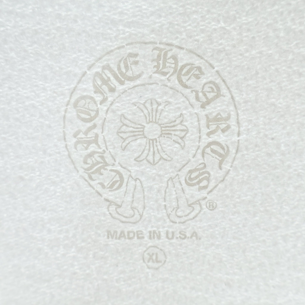 CHROME HEARTS(クロムハーツ) SWTSHRT HD ZIP 袖英字プリントダガージップパーカー ホワイト/ブルー -