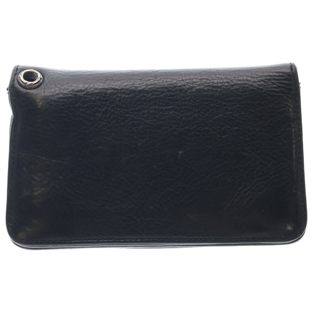 CHROME HEARTS(クロムハーツ) 1ZIP 1ジップ クロスボールボタン レザーウォレット 財布 ブラック BCA362