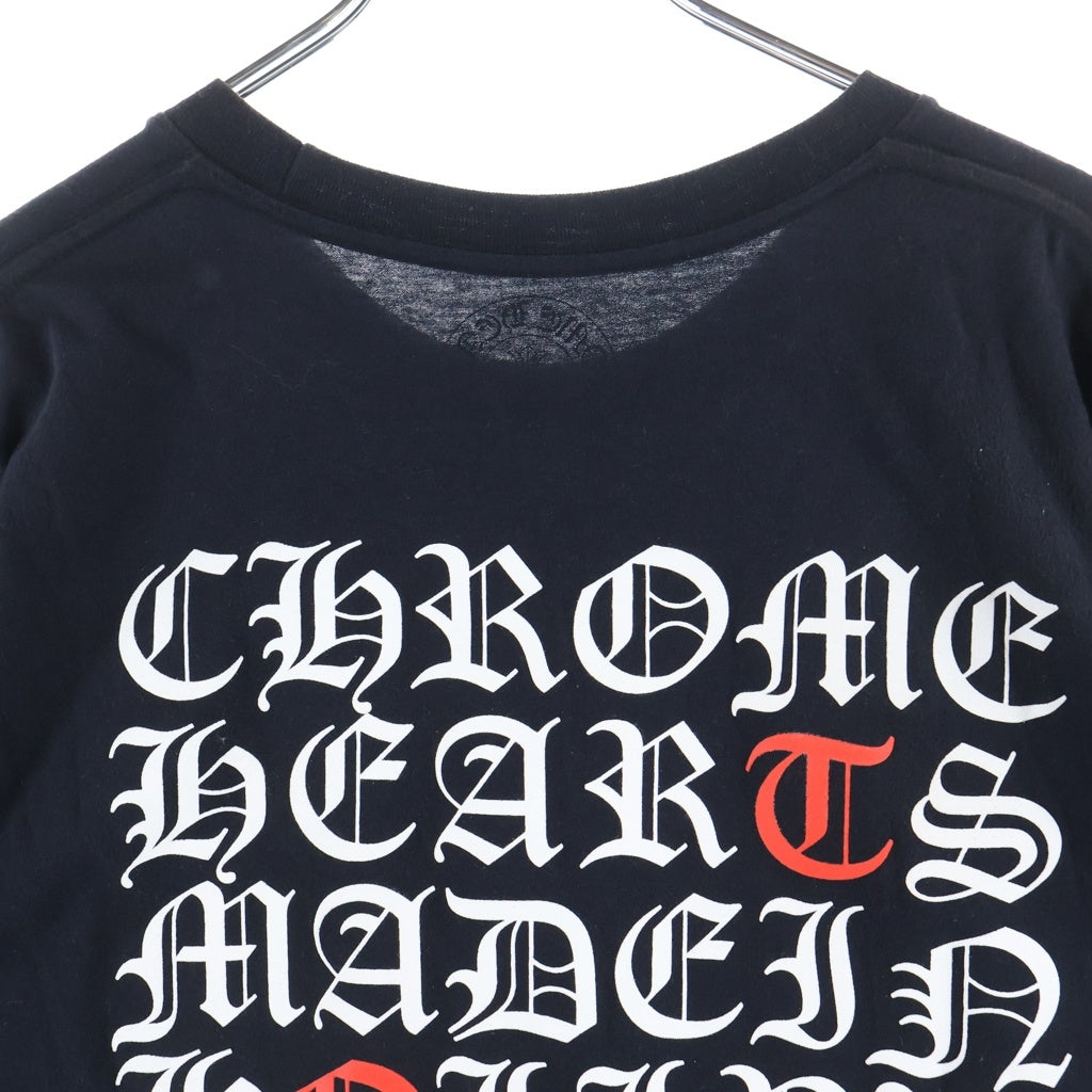 CHROME HEARTS(クロムハーツ) MADE IN HOLLYWOOD VERTICAL LOGO S/S TEE ハリウッド ヴァーティカルロゴプリント 半袖Tシャツ カットソー ブラック