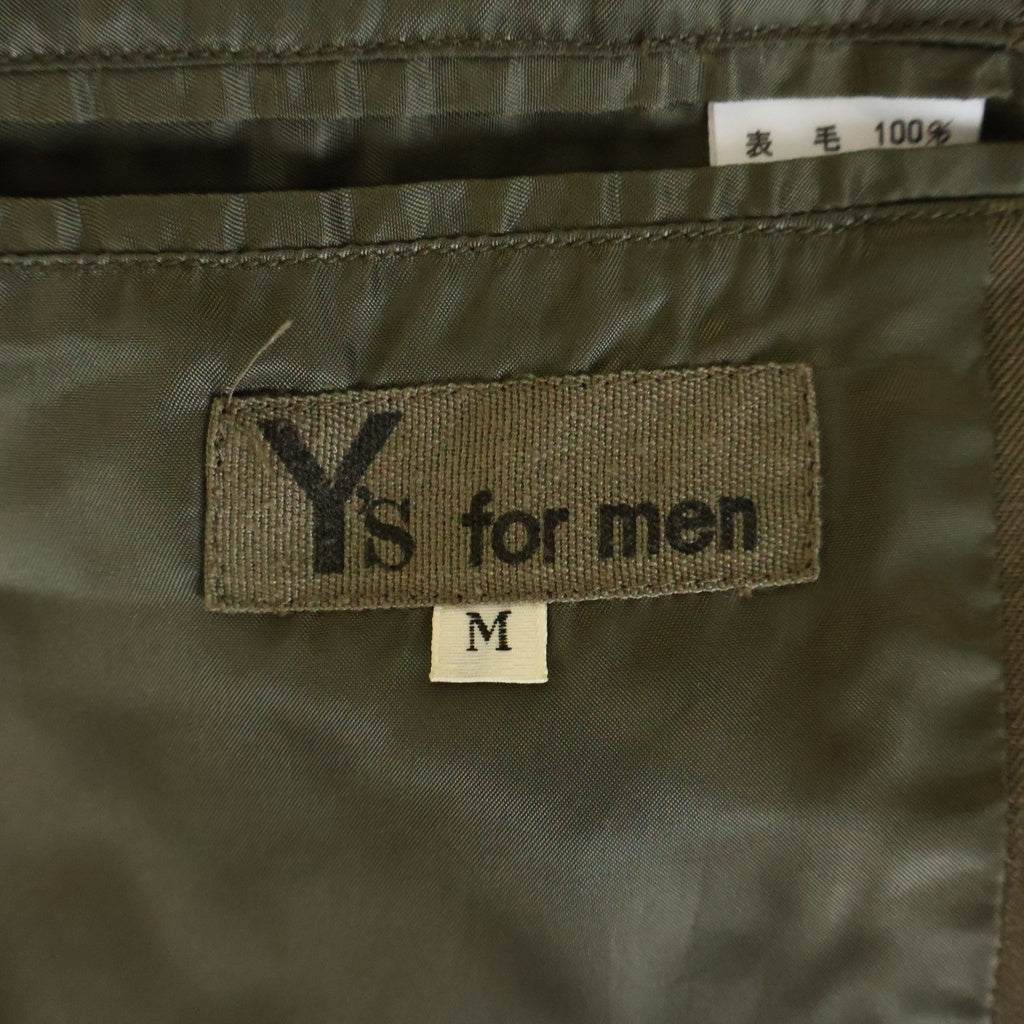 Y's for men(ワイズフォーメン) 4B ウール ロングコート 裏地キュプラ ブラウン