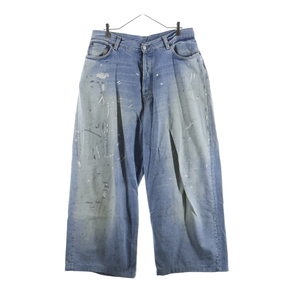 Acne Studios(アクネ ストゥディオズ) 2023M FN Trafalgar スーパーバギーフィットジーンズ ユーズド加工 ボタンフライデニムパンツ インディゴ B00343