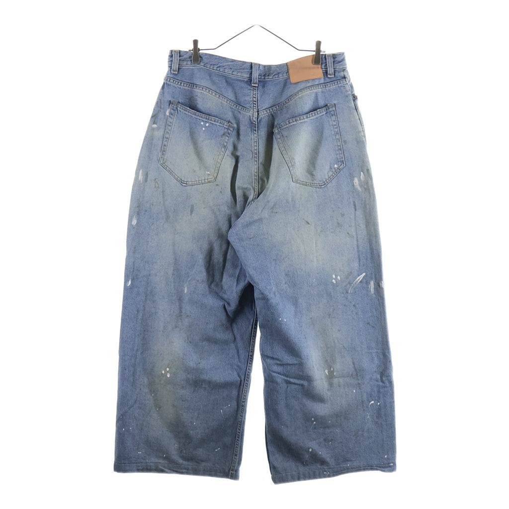 Acne Studios(アクネ ストゥディオズ) 2023M FN Trafalgar スーパーバギーフィットジーンズ ユーズド加工 ボタンフライデニムパンツ インディゴ B00343