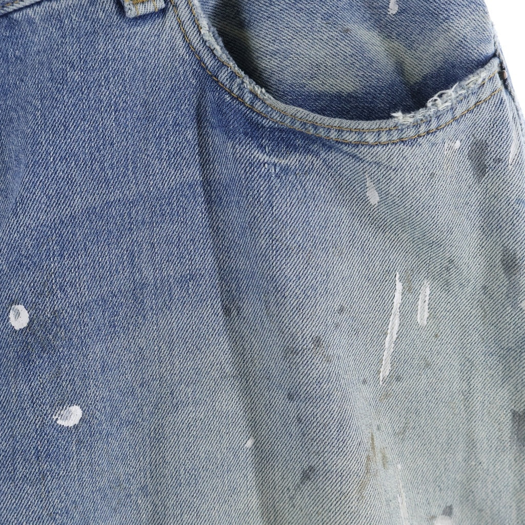 Acne Studios(アクネ ストゥディオズ) 2023M FN Trafalgar スーパーバギーフィットジーンズ ユーズド加工 ボタンフライデニムパンツ インディゴ B00343