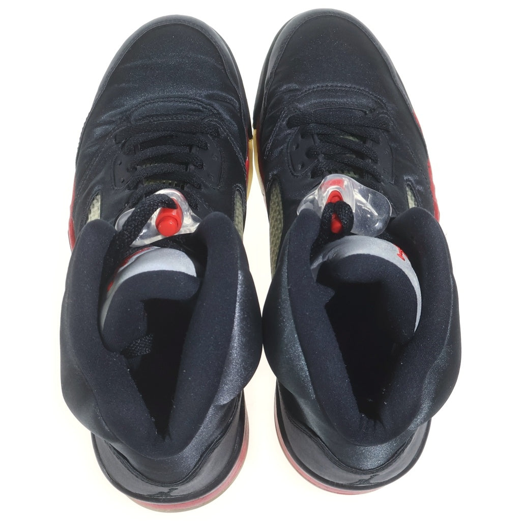 NIKE(ナイキ) AIR JORDAN 5 RETRO SATIN BRED 136027-006 エアジョーダン5 レトロ サテンブレッド ハイカットスニーカー ブラック/レッド US10.5/28.5cm