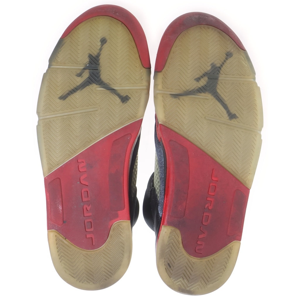 NIKE(ナイキ) AIR JORDAN 5 RETRO SATIN BRED 136027-006 エアジョーダン5 レトロ サテンブレッド ハイカットスニーカー ブラック/レッド US10.5/28.5cm