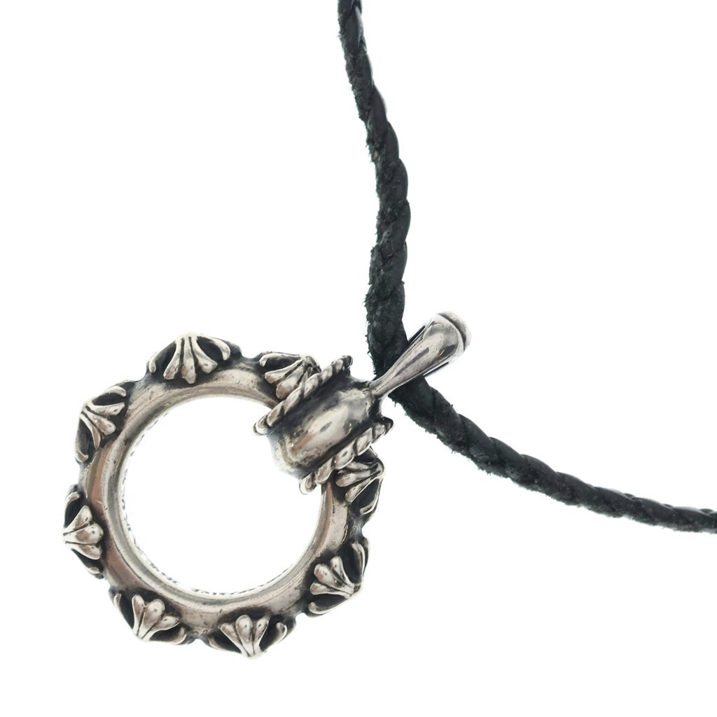 CHROME HEARTS(クロムハーツ) EW LOOP CROSSBAND アイウェアループクロスバンド スクロールチップ レザーブレイド シルバー/ブラック