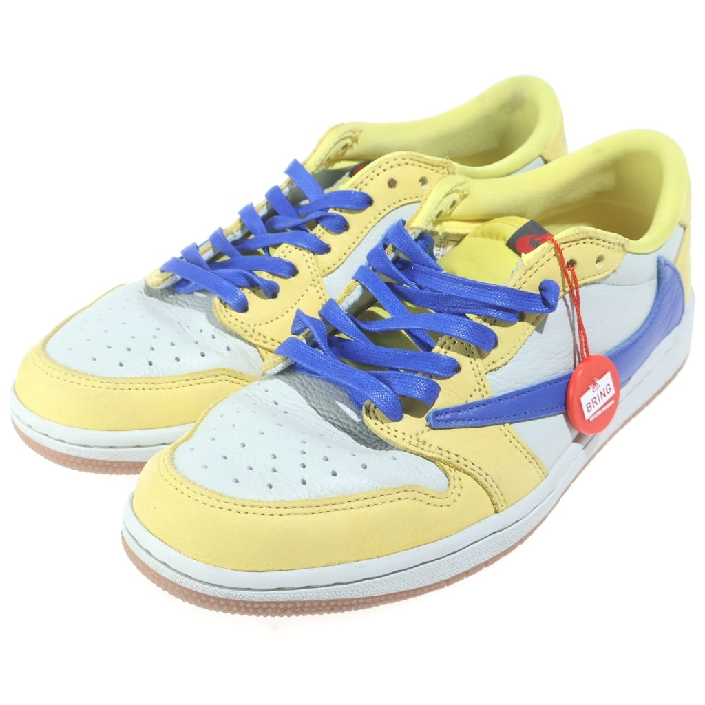 NIKE(ナイキ) ×TRAVIS SCOTT WMNS AIR JORDAN 1 RETRO OG Canary トラヴィススコット ウィメンズ エアジョーダン1 カナリー ローカットスニーカー イエロー US10/27cm DZ4137-700 レディース