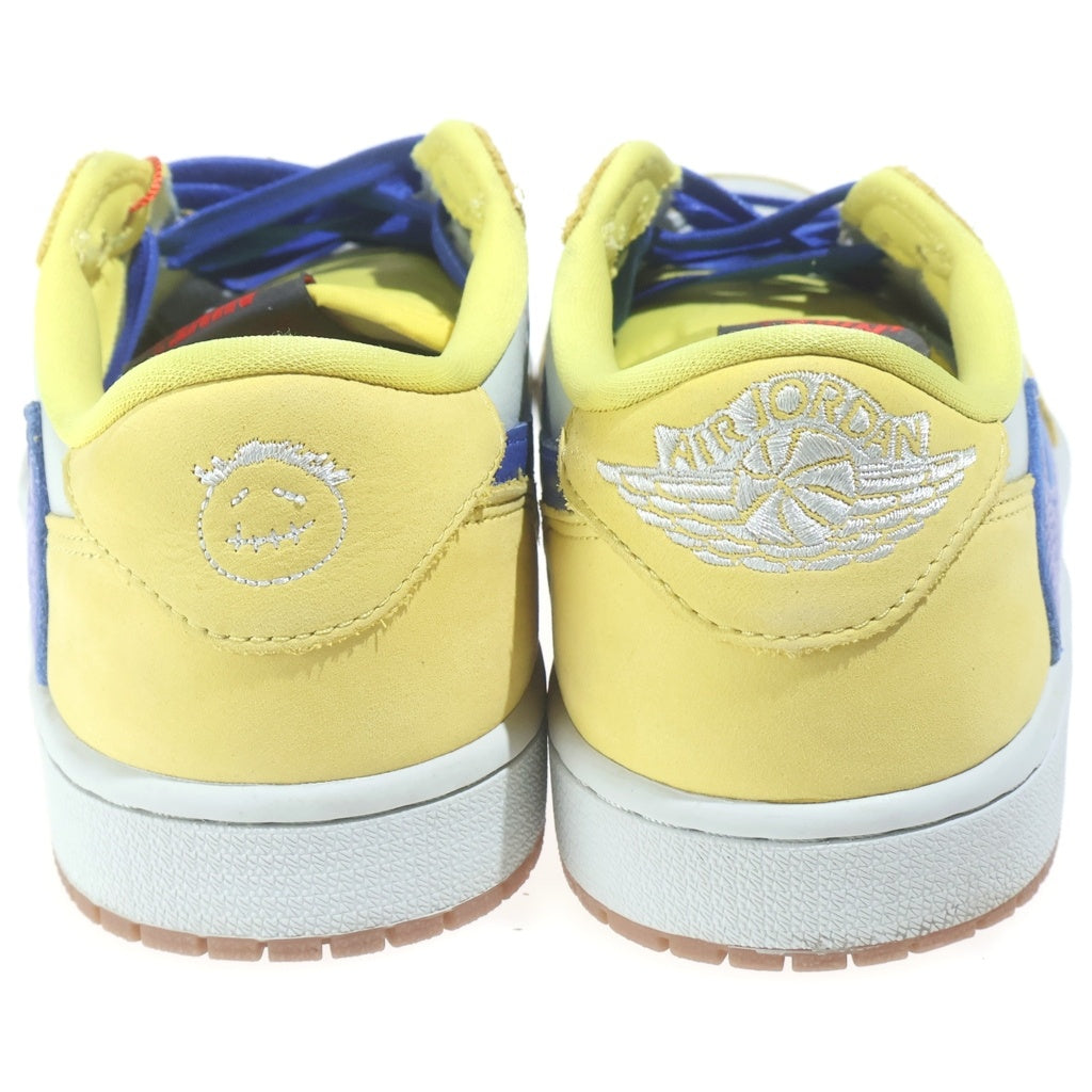 NIKE(ナイキ) ×TRAVIS SCOTT WMNS AIR JORDAN 1 RETRO OG Canary トラヴィススコット ウィメンズ エアジョーダン1 カナリー ローカットスニーカー イエロー US10/27cm DZ4137-700 レディース