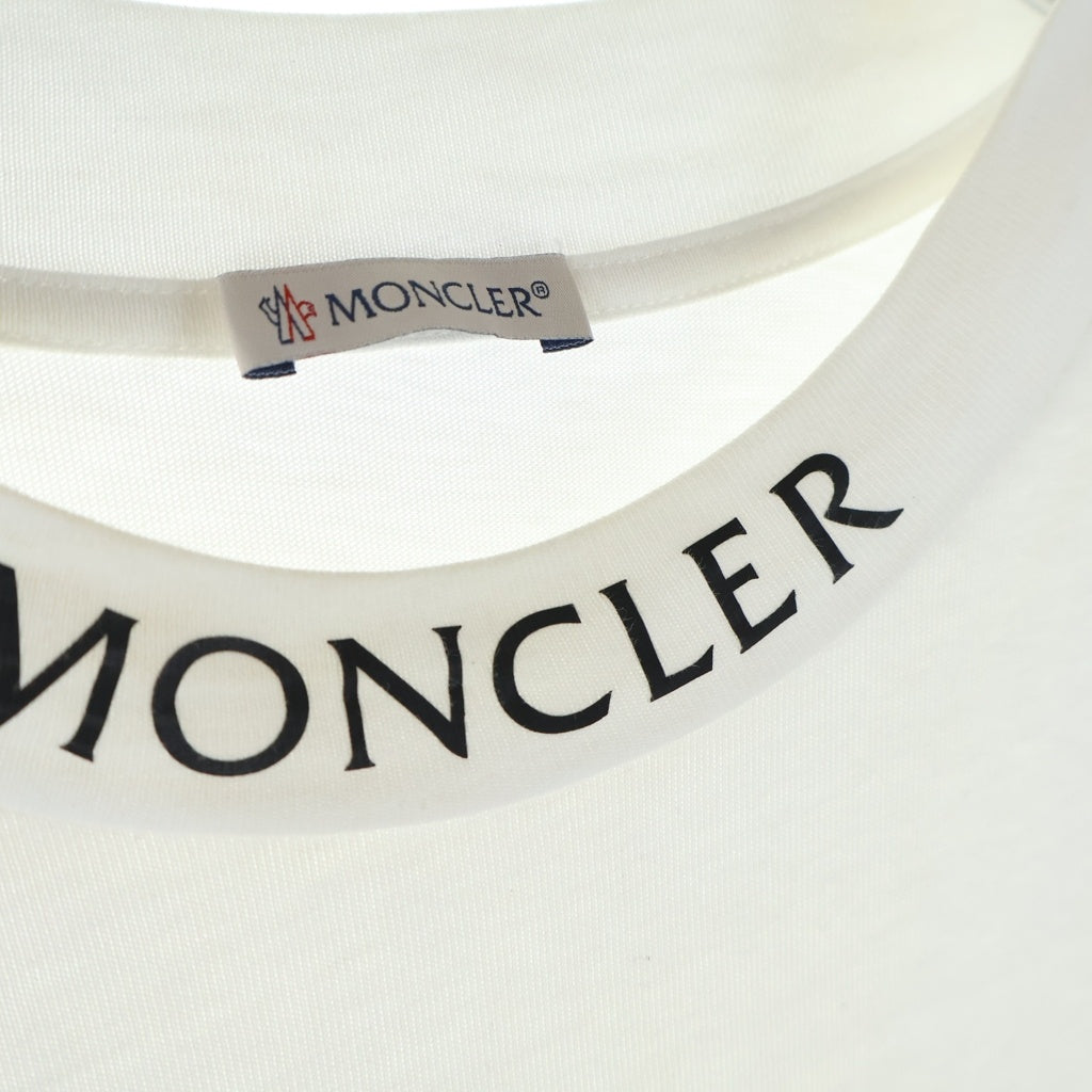 MONCLER(モンクレール) 21AW MAGLIA T-SHIRT ネックロゴ半袖Tシャツカットソー G20918C00025 ホワイト