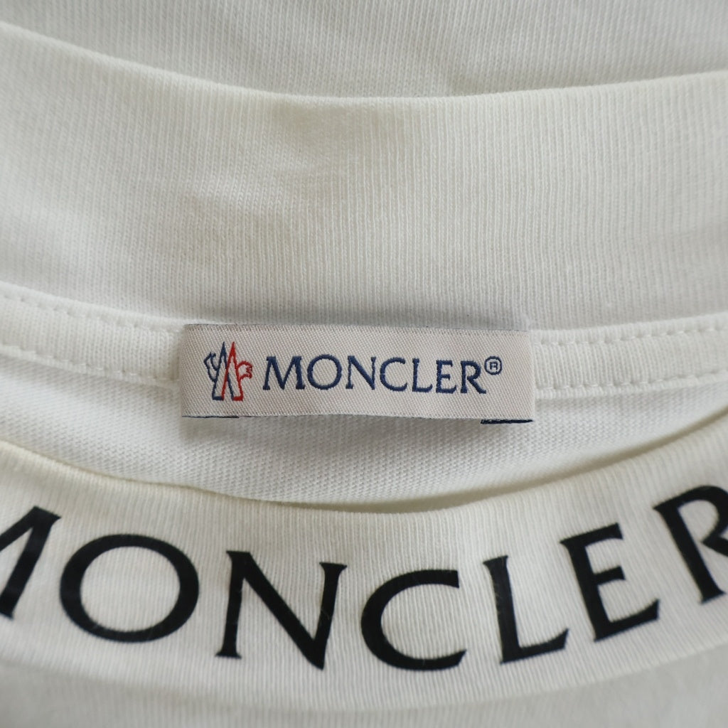 MONCLER(モンクレール) 21AW MAGLIA T-SHIRT ネックロゴ半袖Tシャツカットソー G20918C00025 ホワイト
