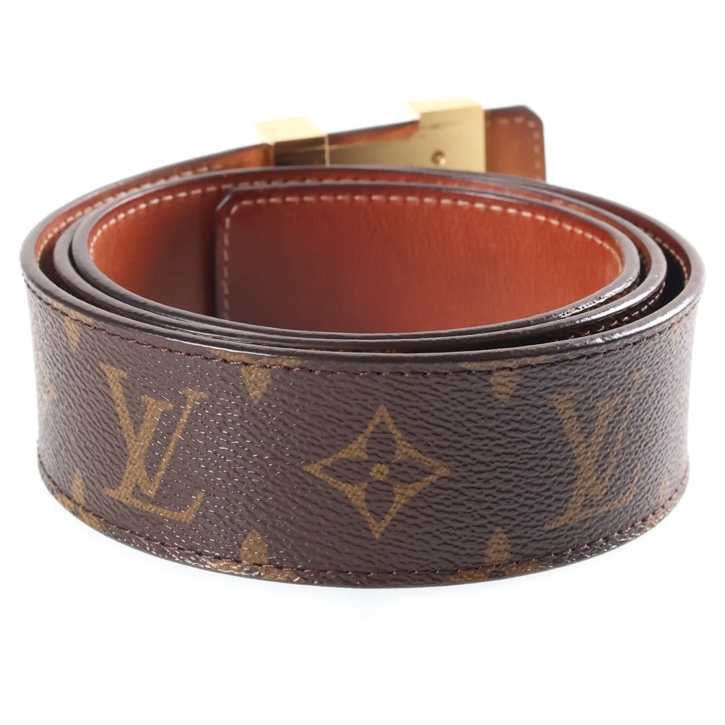 LOUIS VUITTON(ルイヴィトン) Vイニシャル モノグラム サンチュール レザーベルト ブラウン M9608 ゴールド金具