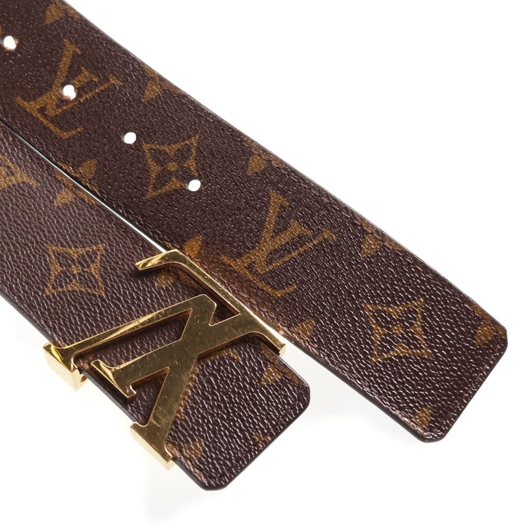 LOUIS VUITTON(ルイヴィトン) Vイニシャル モノグラム サンチュール レザーベルト ブラウン M9608 ゴールド金具