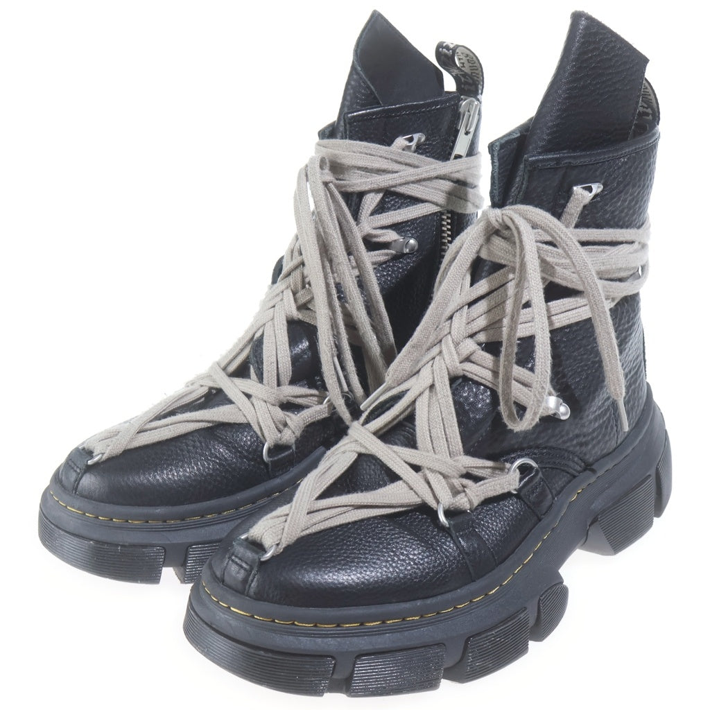 Rick Owens(リックオウエンス) ×Dr.Martens 1460 DMXL Megalace R0 メガレース サイドジップ ハイカット レザーブーツ ブラック UK9 31752001