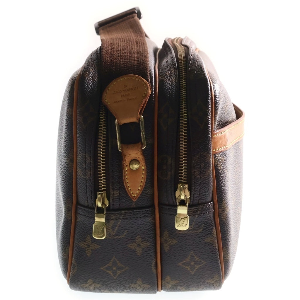 LOUIS VUITTON(ルイヴィトン) モノグラム リポーターPM レザー ショルダーバッグ ゴールド金具 ブラウン M45254