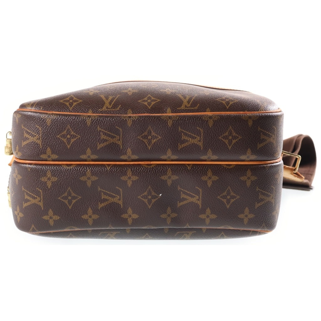 LOUIS VUITTON(ルイヴィトン) モノグラム リポーターPM レザー ショルダーバッグ ゴールド金具 ブラウン M45254