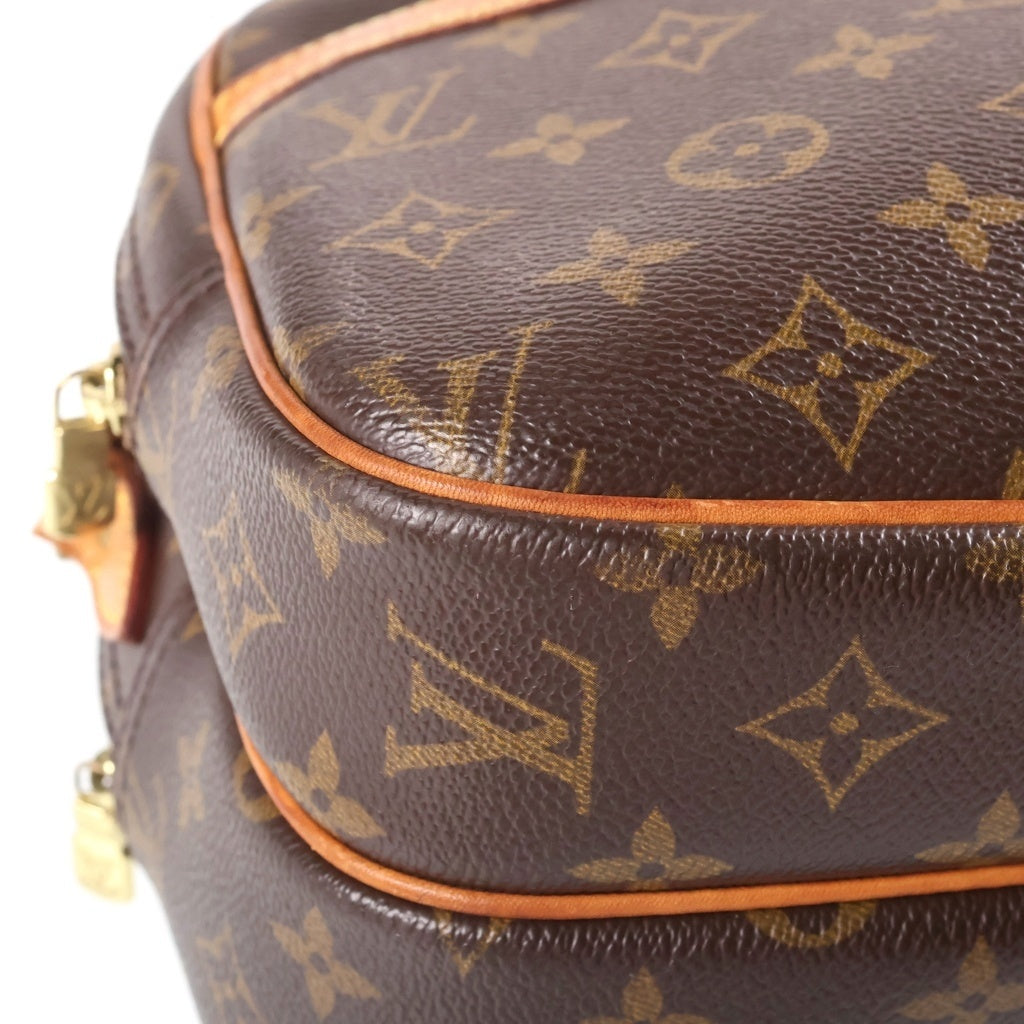 LOUIS VUITTON(ルイヴィトン) モノグラム リポーターPM レザー ショルダーバッグ ゴールド金具 ブラウン M45254