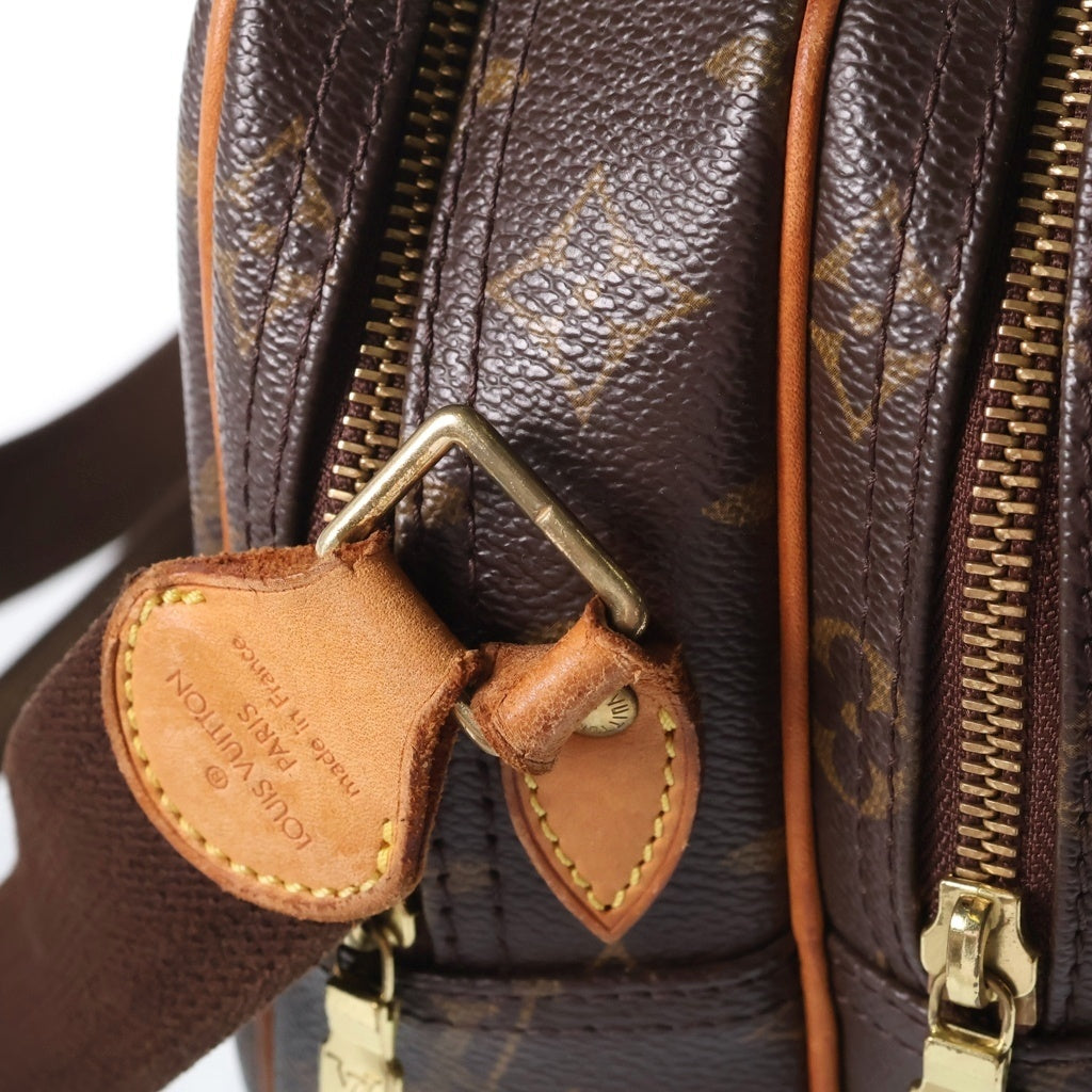 LOUIS VUITTON(ルイヴィトン) モノグラム リポーターPM レザー ショルダーバッグ ゴールド金具 ブラウン M45254