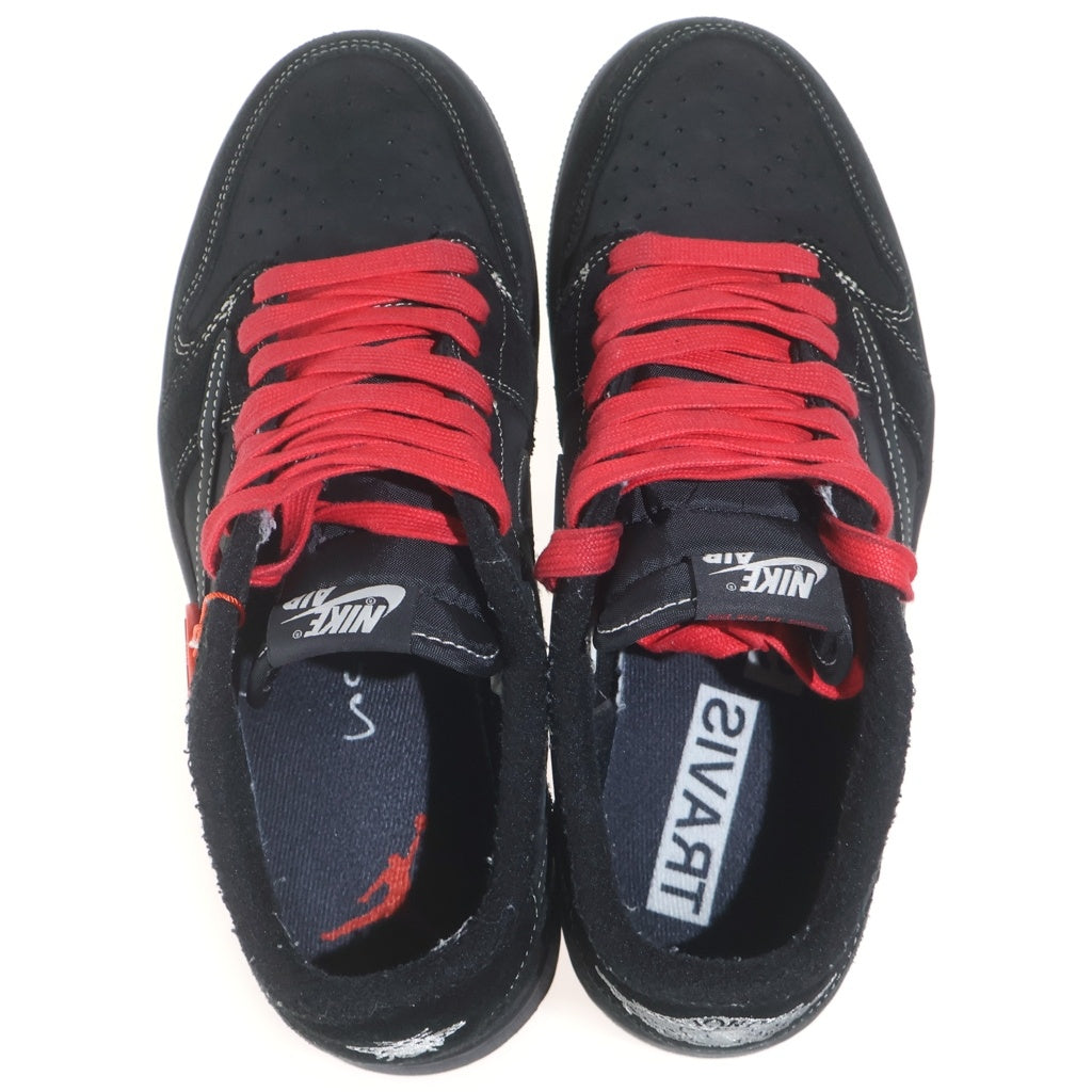 NIKE(ナイキ) ×TRAVIS SCOTT AIR JORDAN 1 LOW OG SP BLACK PHANTOM DM7866-001 エアジョーダン1 ブラックファントム ローカットスニーカー ブラック US9.5/27.5cm