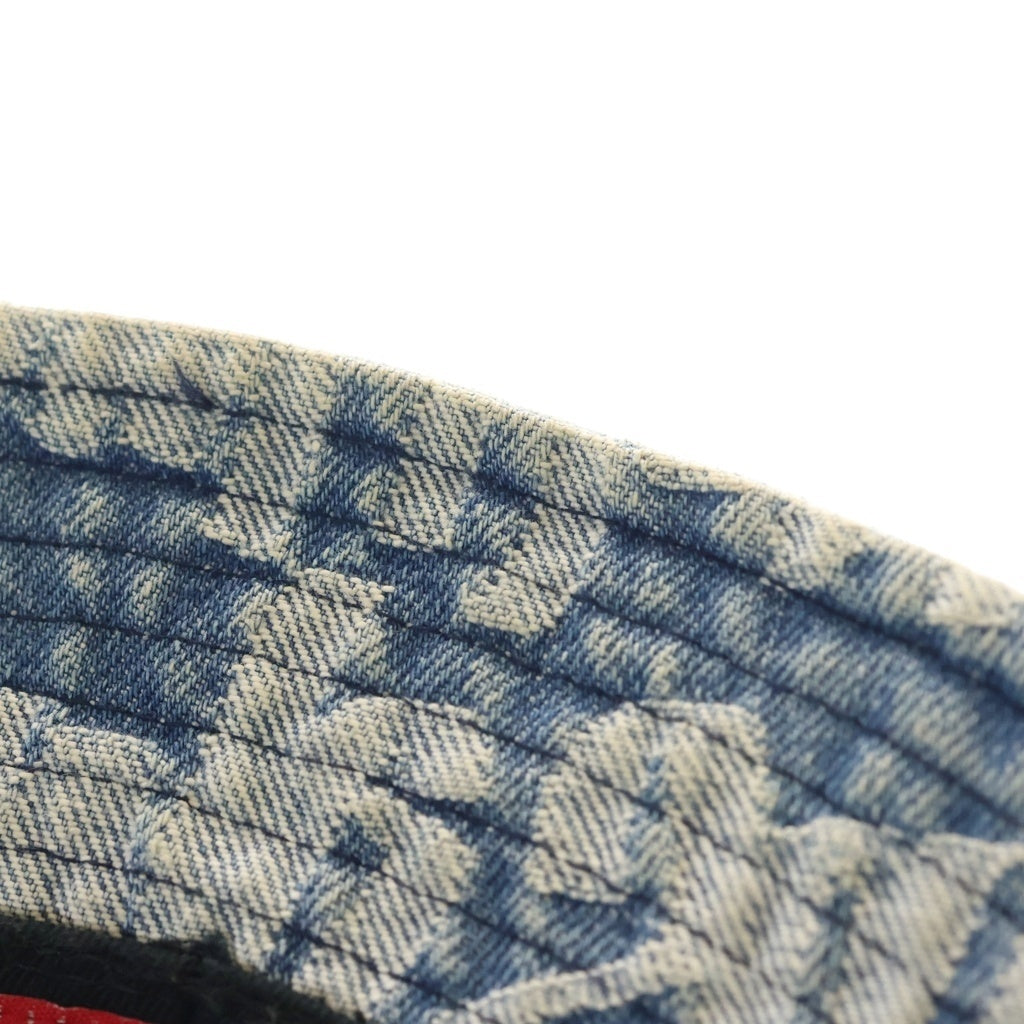 SUPREME(シュプリーム) 22SS Fat Tip Jacquard Denim Crusher フラットチップ ジャガードデニム バケットハット 帽子 インディゴ
