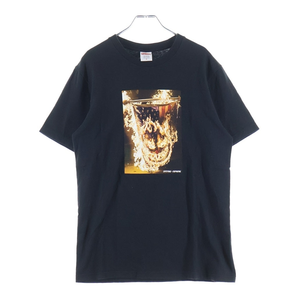 SUPREME(シュプリーム) 26SS ×Spitfire Flag Tee スピットファイア フラッグ フロントロゴ 半袖Tシャツカットソー ブラック