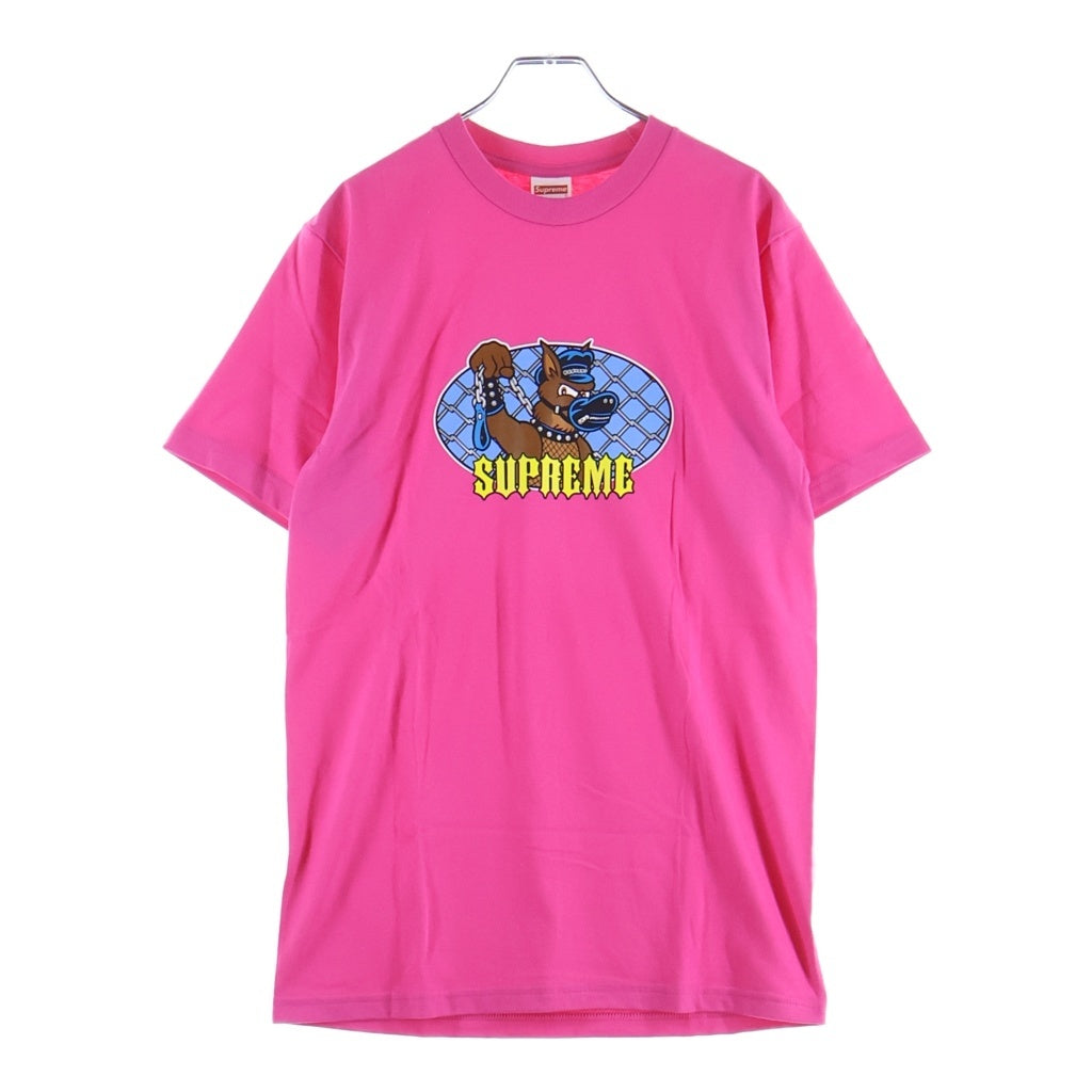 SUPREME(シュプリーム) 26SS Leash Tee Fuchsia フロントロゴ 半袖Tシャツカットソー ピンク