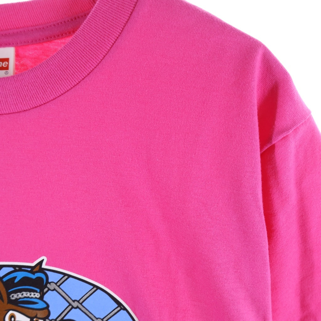 SUPREME(シュプリーム) 26SS Leash Tee Fuchsia フロントロゴ 半袖Tシャツカットソー ピンク