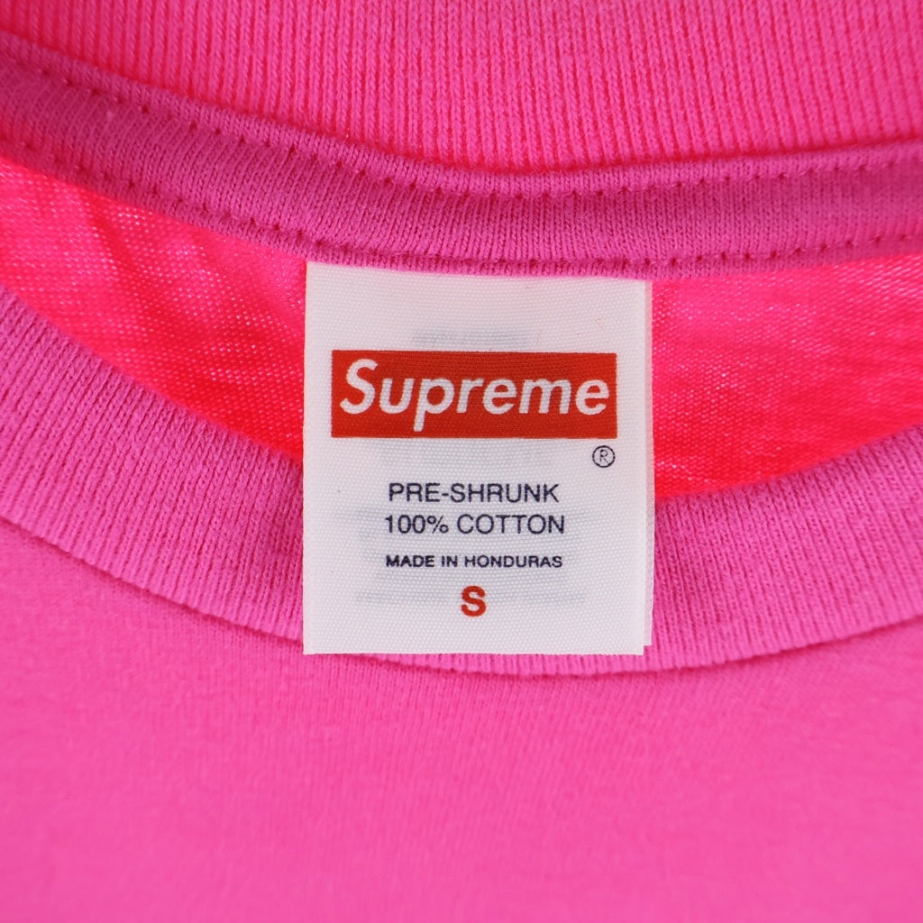 SUPREME(シュプリーム) 26SS Leash Tee Fuchsia フロントロゴ 半袖Tシャツカットソー ピンク