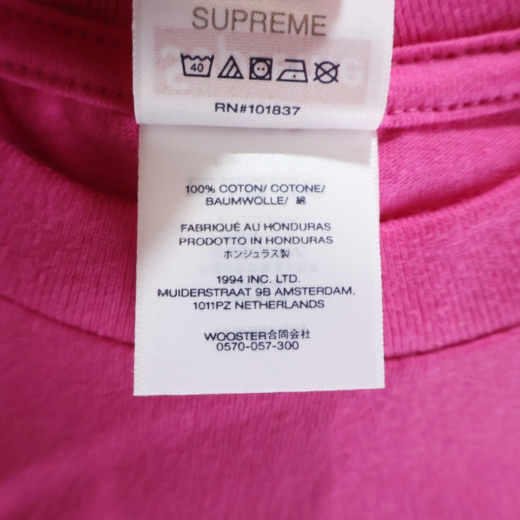 SUPREME(シュプリーム) 26SS Leash Tee Fuchsia フロントロゴ 半袖Tシャツカットソー ピンク