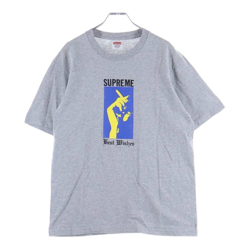 SUPREME(シュプリーム) 26SS Wish Tee Heather Grey フロントロゴ 半袖Tシャツカットソー グレー