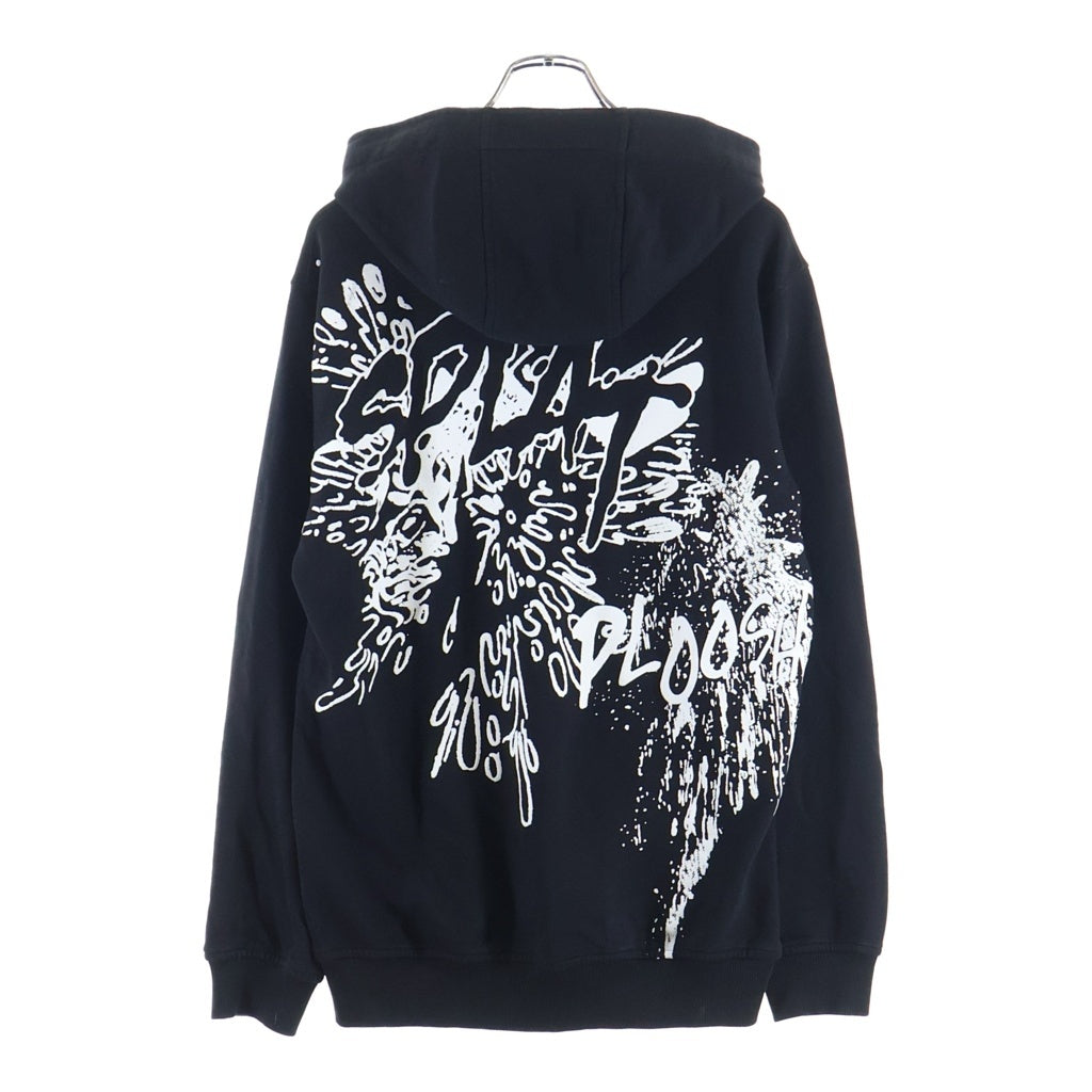 COMME des GARCONS SHIRT(コムデギャルソンシャツ) ×Christian Marclay クリスチャンマークレー スプラッシュグラフィックプリント プルオーバーパーカー フーディー ブラック FI-T002
