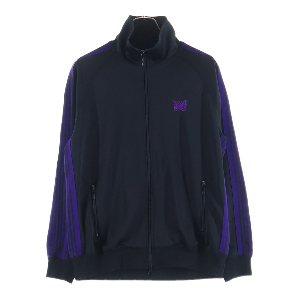 Needles(ニードルス) 23AW TRACK JACKET パピヨン刺繍 ジップアップトラックジャケット ブラック/パープル MR509