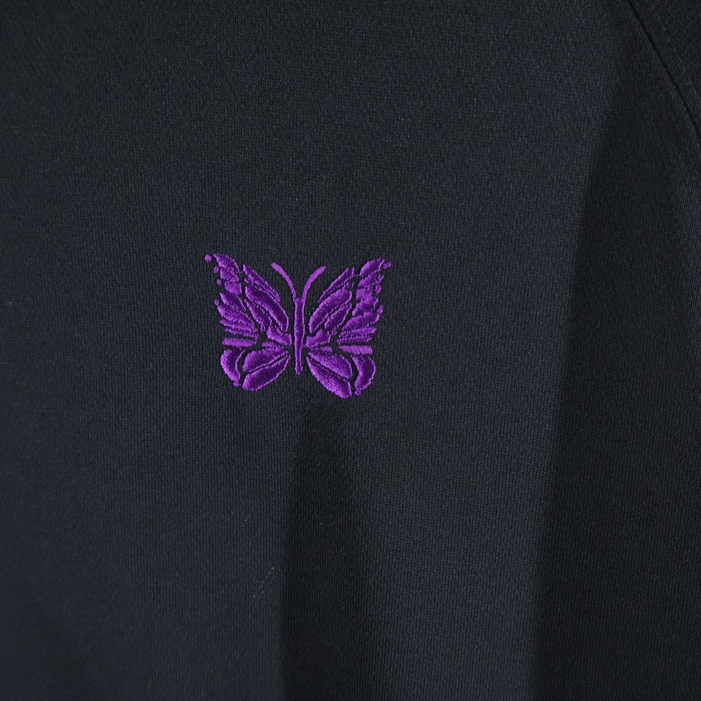 Needles(ニードルス) 23AW TRACK JACKET パピヨン刺繍 ジップアップトラックジャケット ブラック/パープル MR509