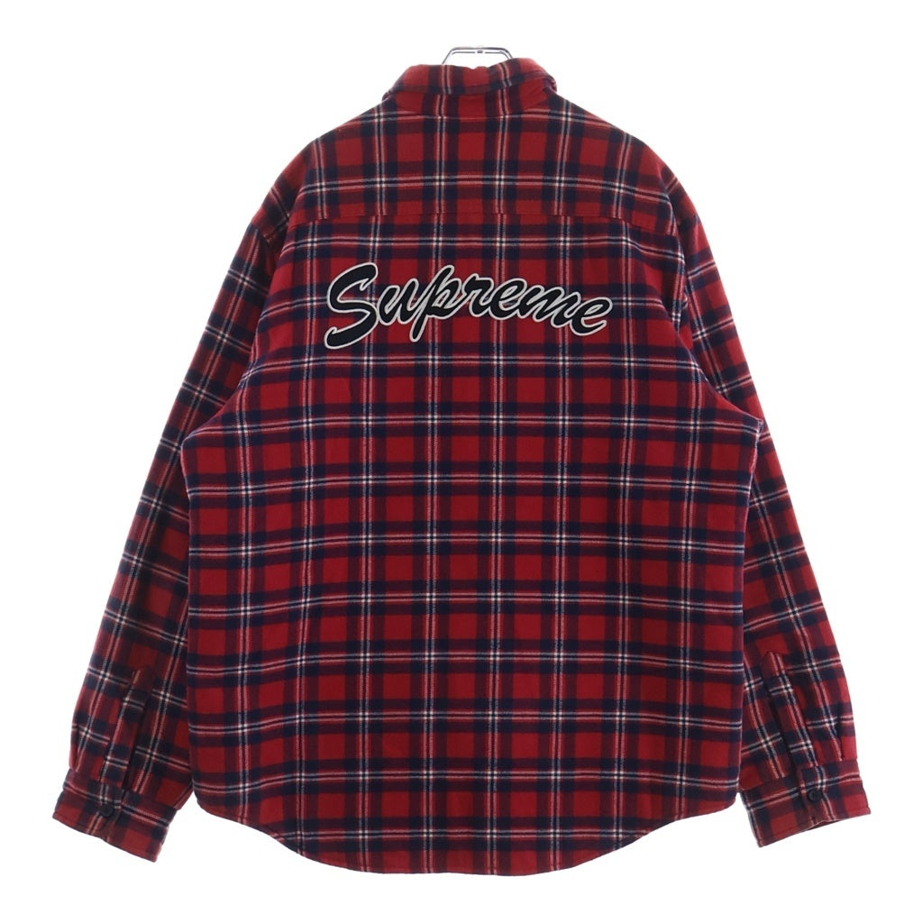 SUPREME(シュプリーム) 19AW Arc Logo Quilted Flannel Shirt アーチロゴ キルティング フランネル 長袖シャツ レッド -